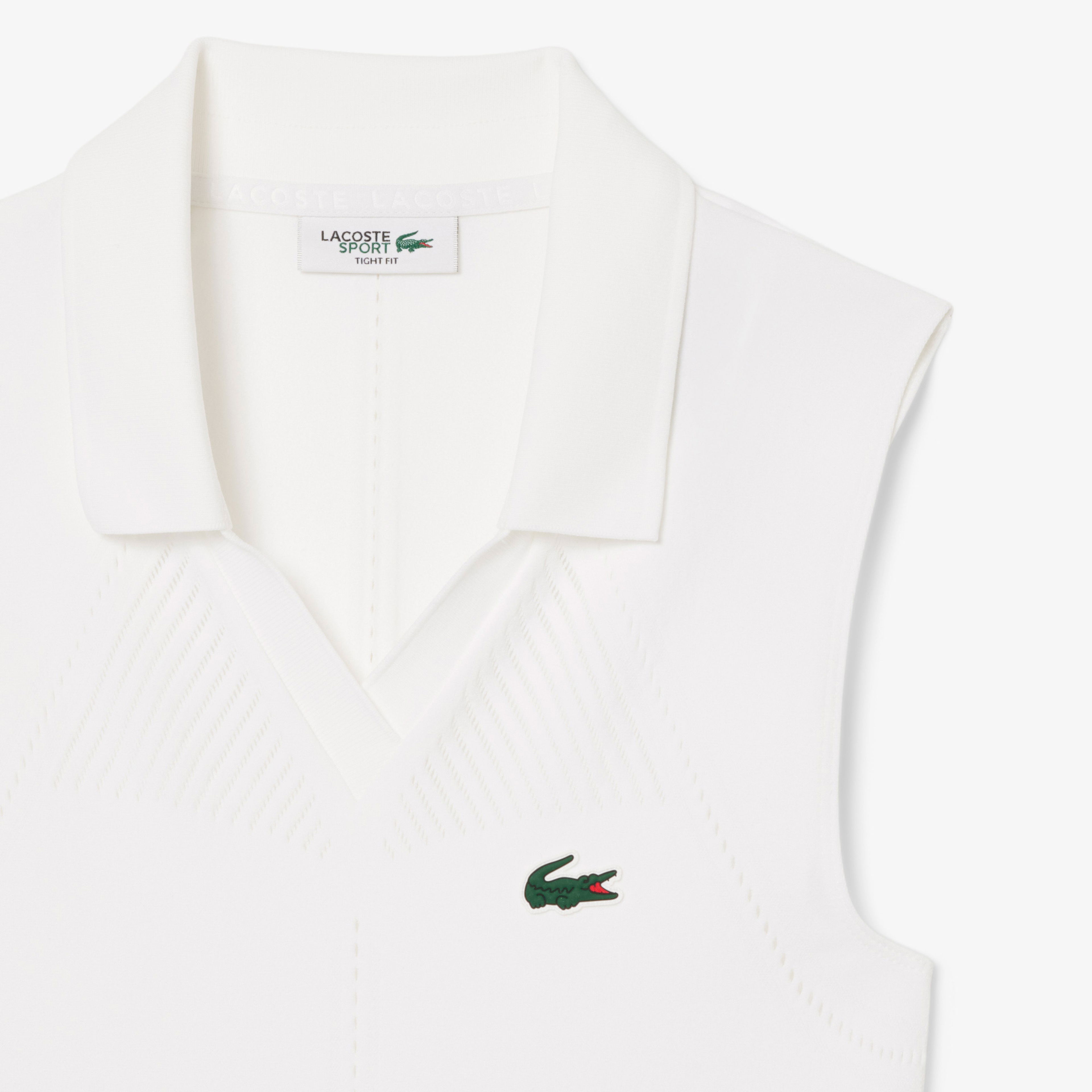 Lacoste Kadın Slim Fit Beyaz Polo