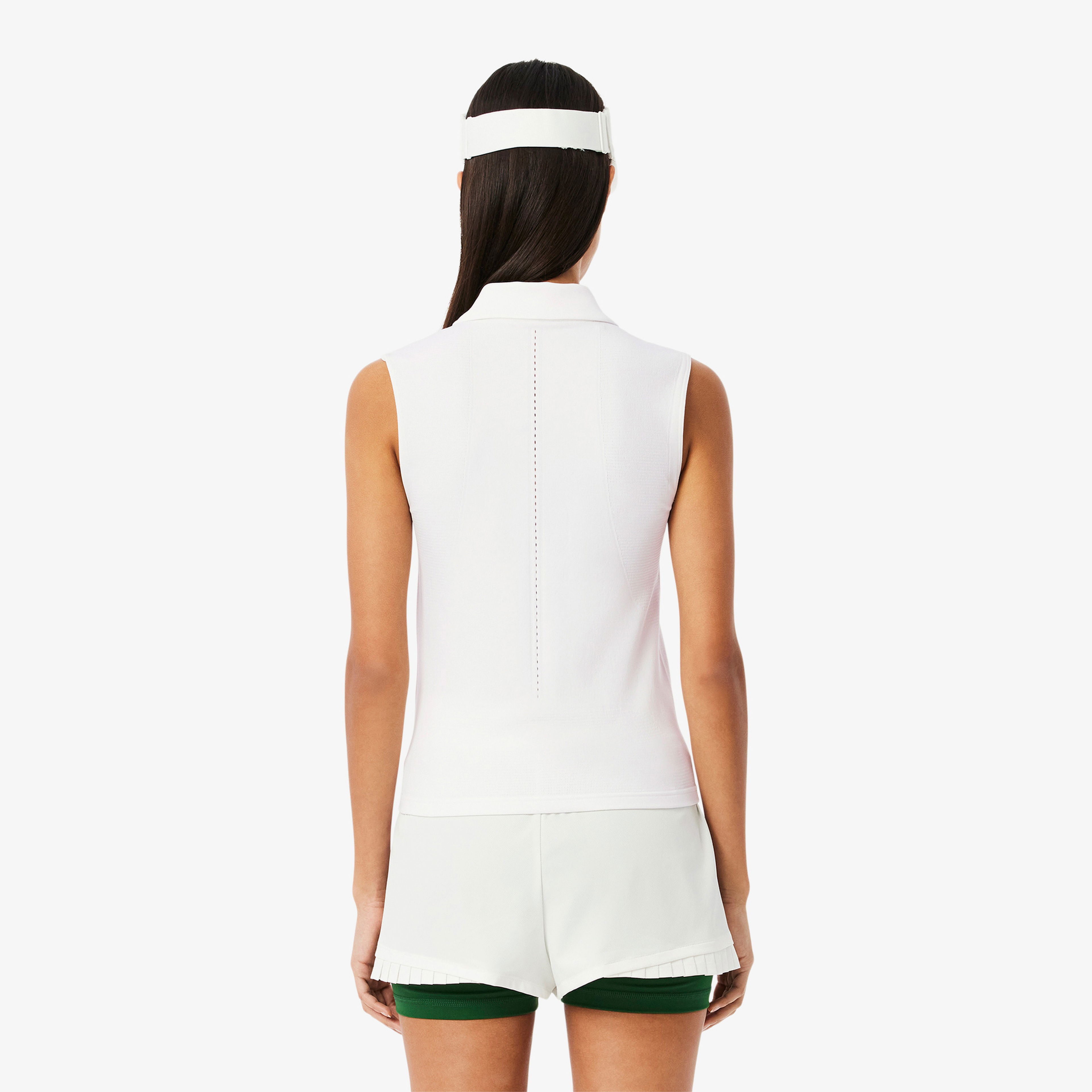 Lacoste Kadın Slim Fit Beyaz Polo