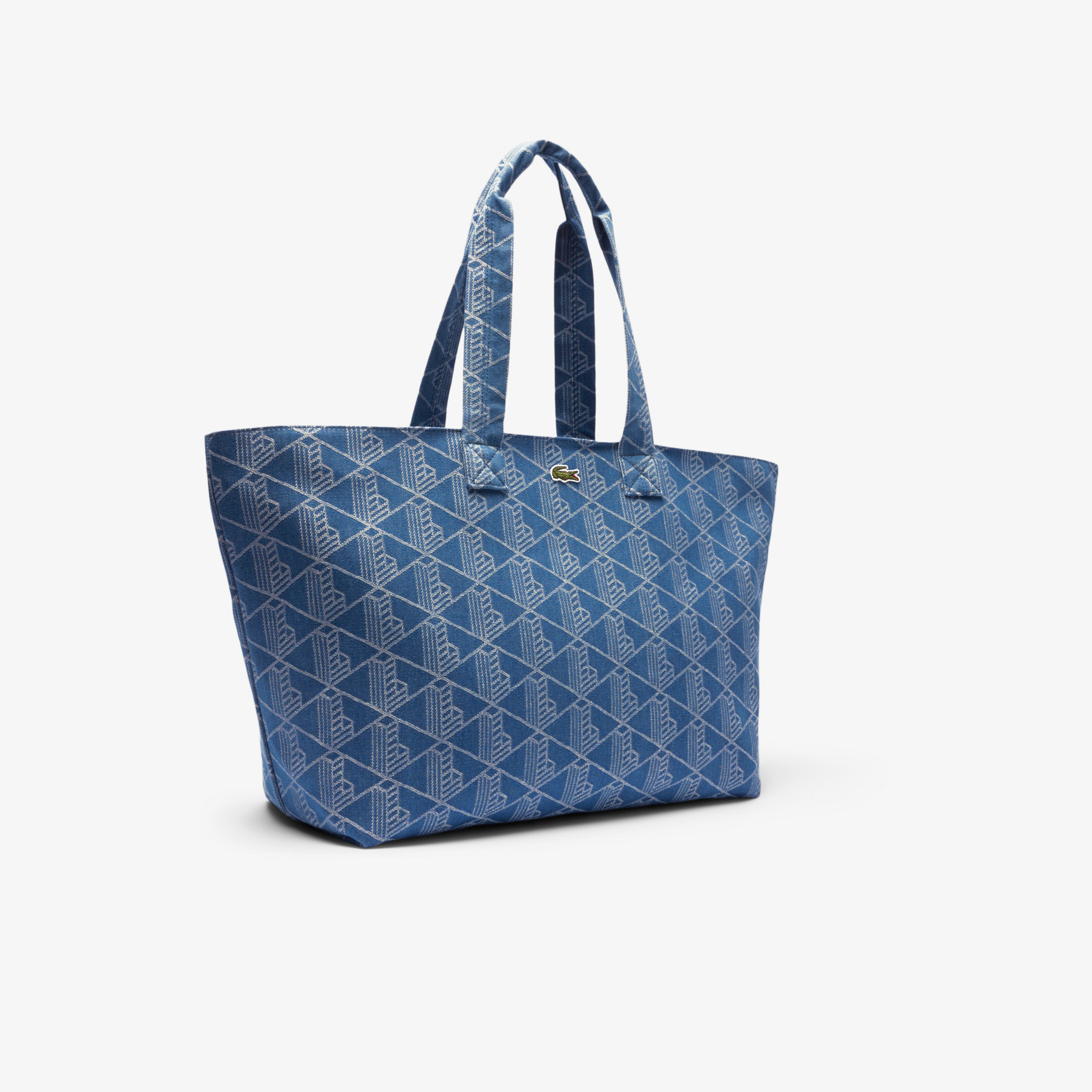 Lacoste Unisex Monogram Mavi Omuz Çantası