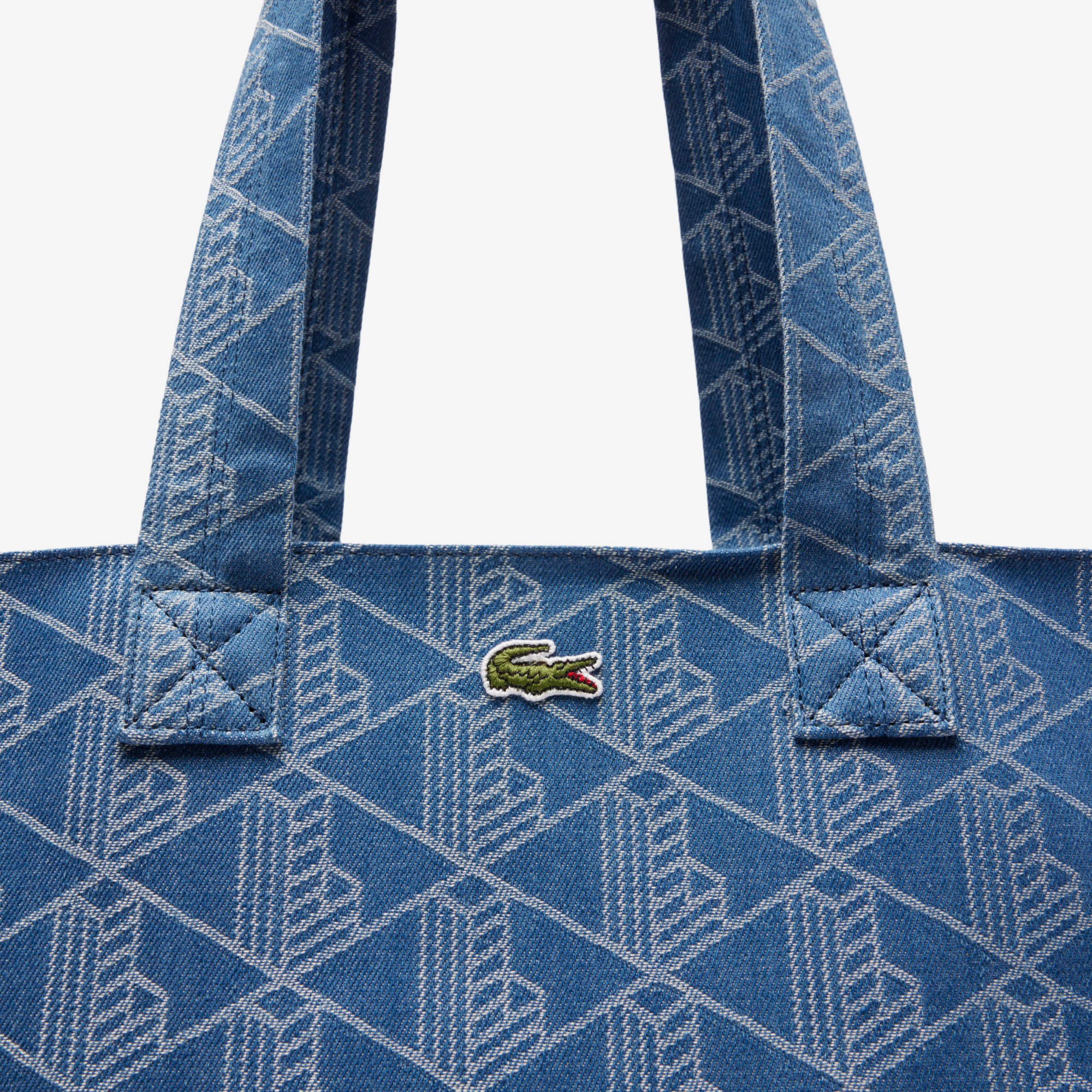 Lacoste Unisex Monogram Mavi Omuz Çantası
