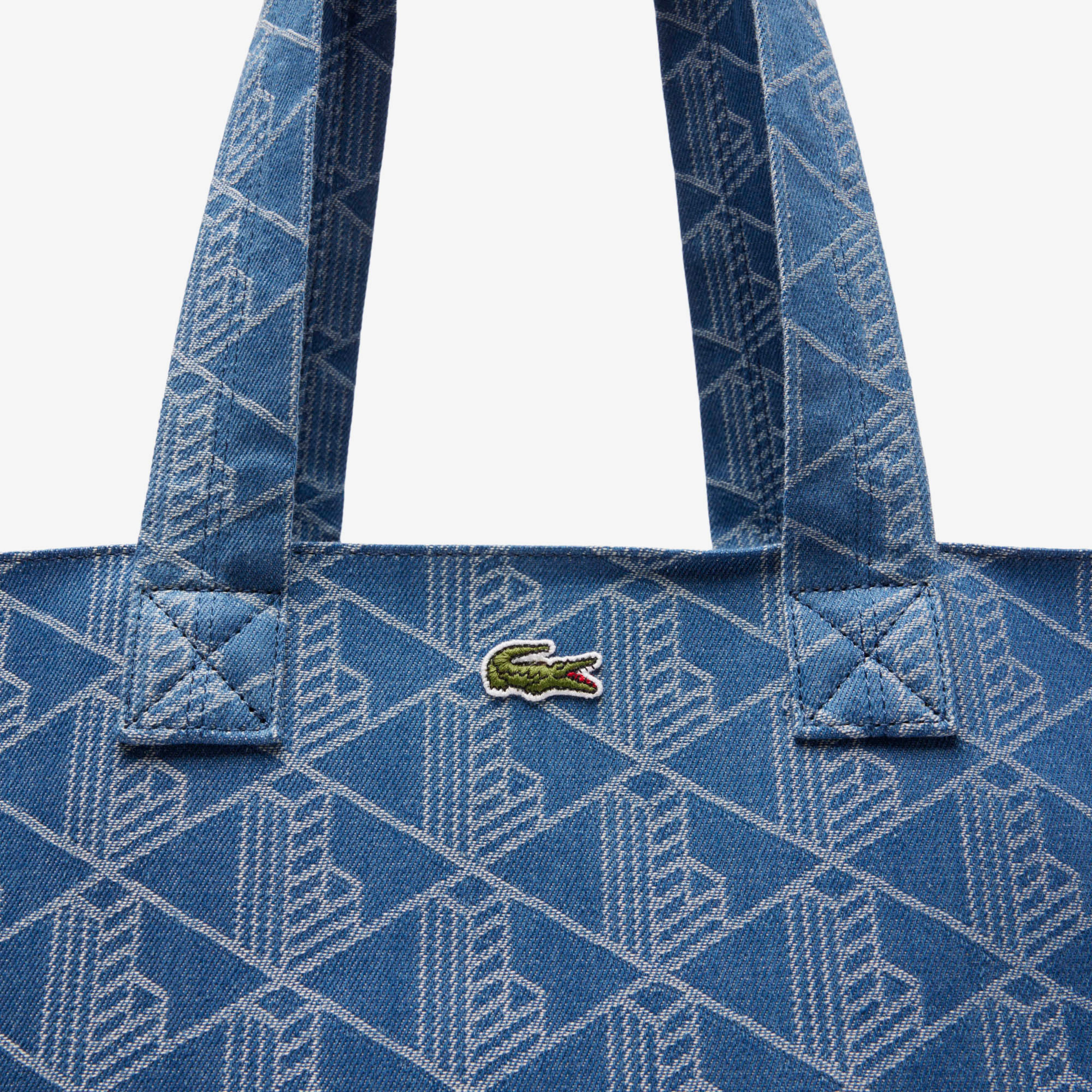 Lacoste Unisex Monogram Mavi Omuz Çantası