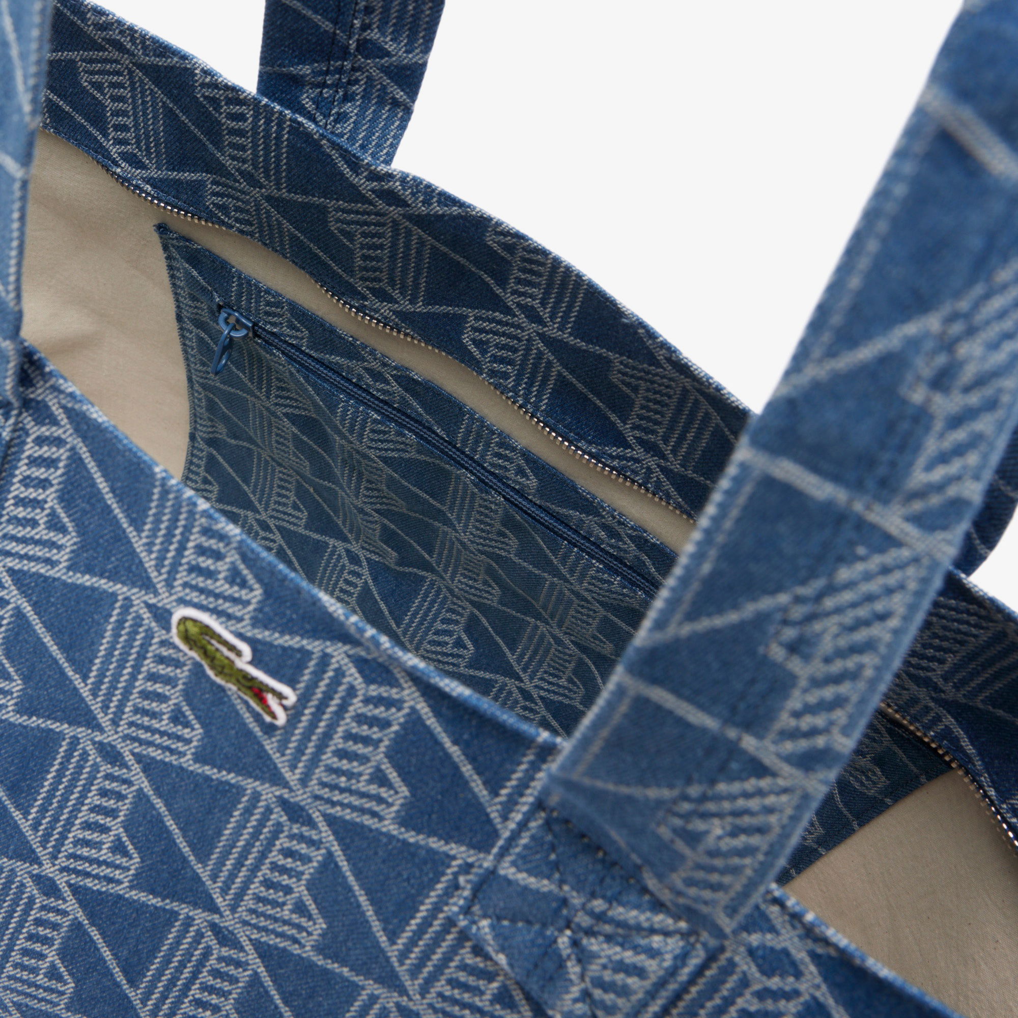 Lacoste Unisex Monogram Mavi Omuz Çantası