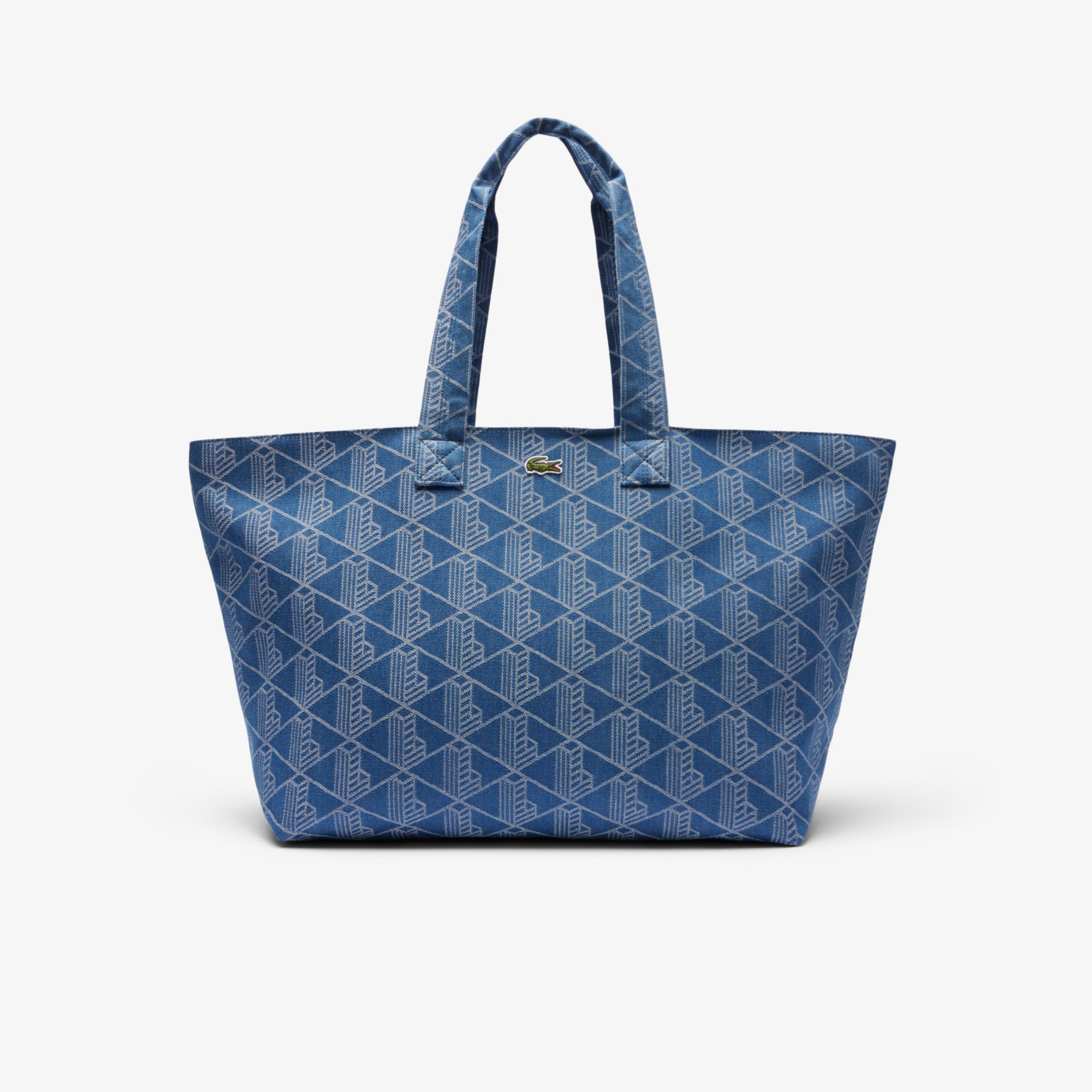 Lacoste Unisex Monogram Mavi Omuz Çantası