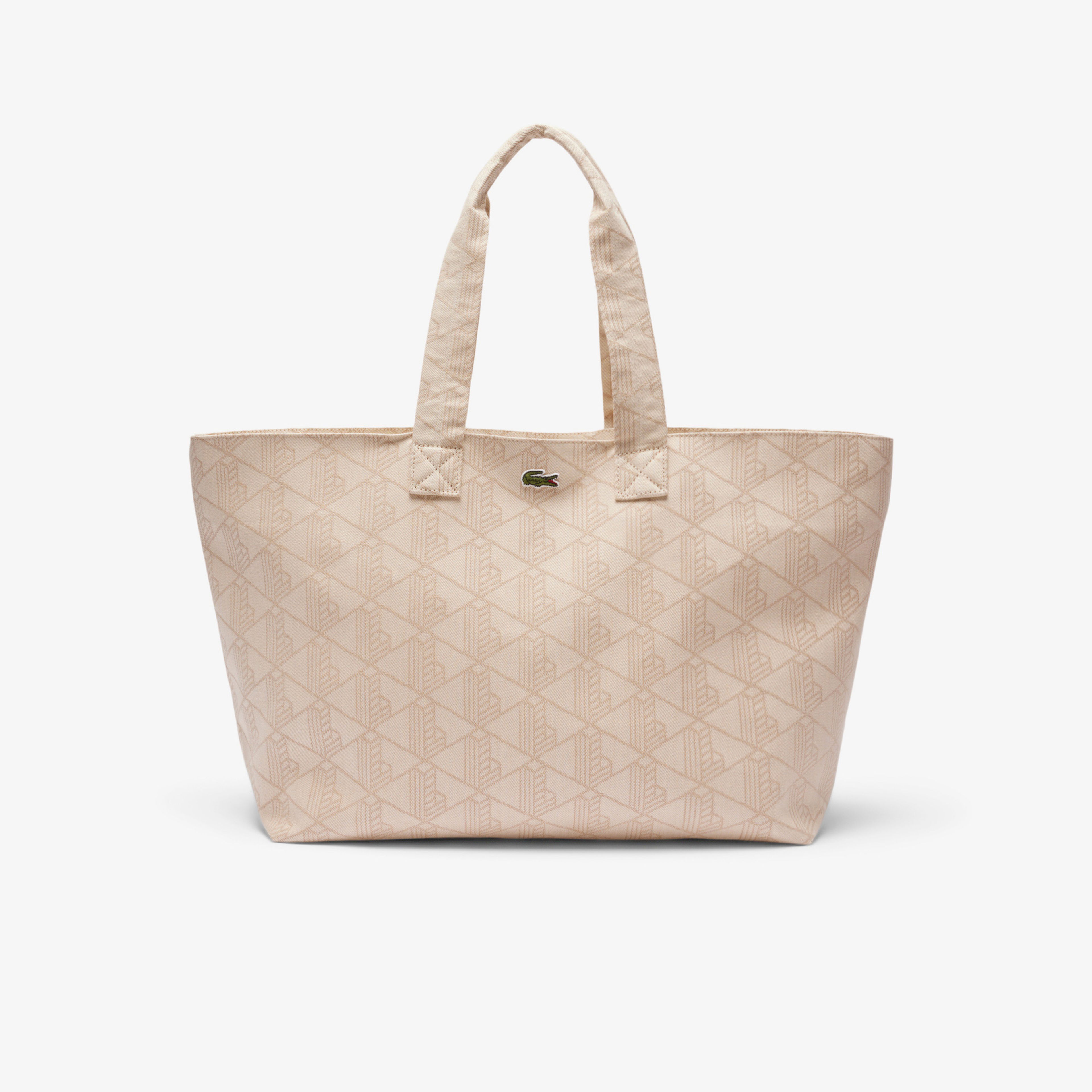 Lacoste Unisex Monogram Bej Omuz Çantası
