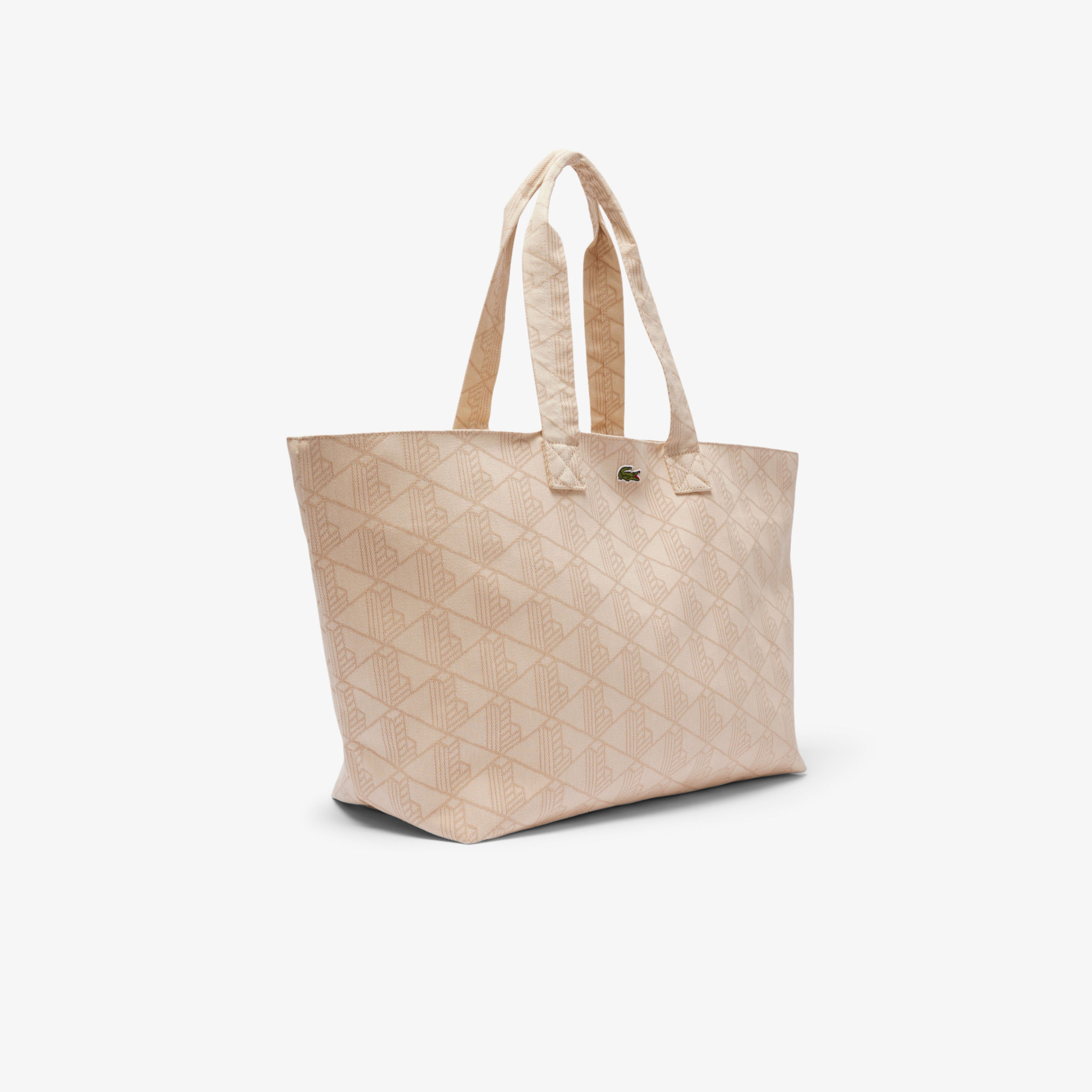 Lacoste Unisex Monogram Bej Omuz Çantası