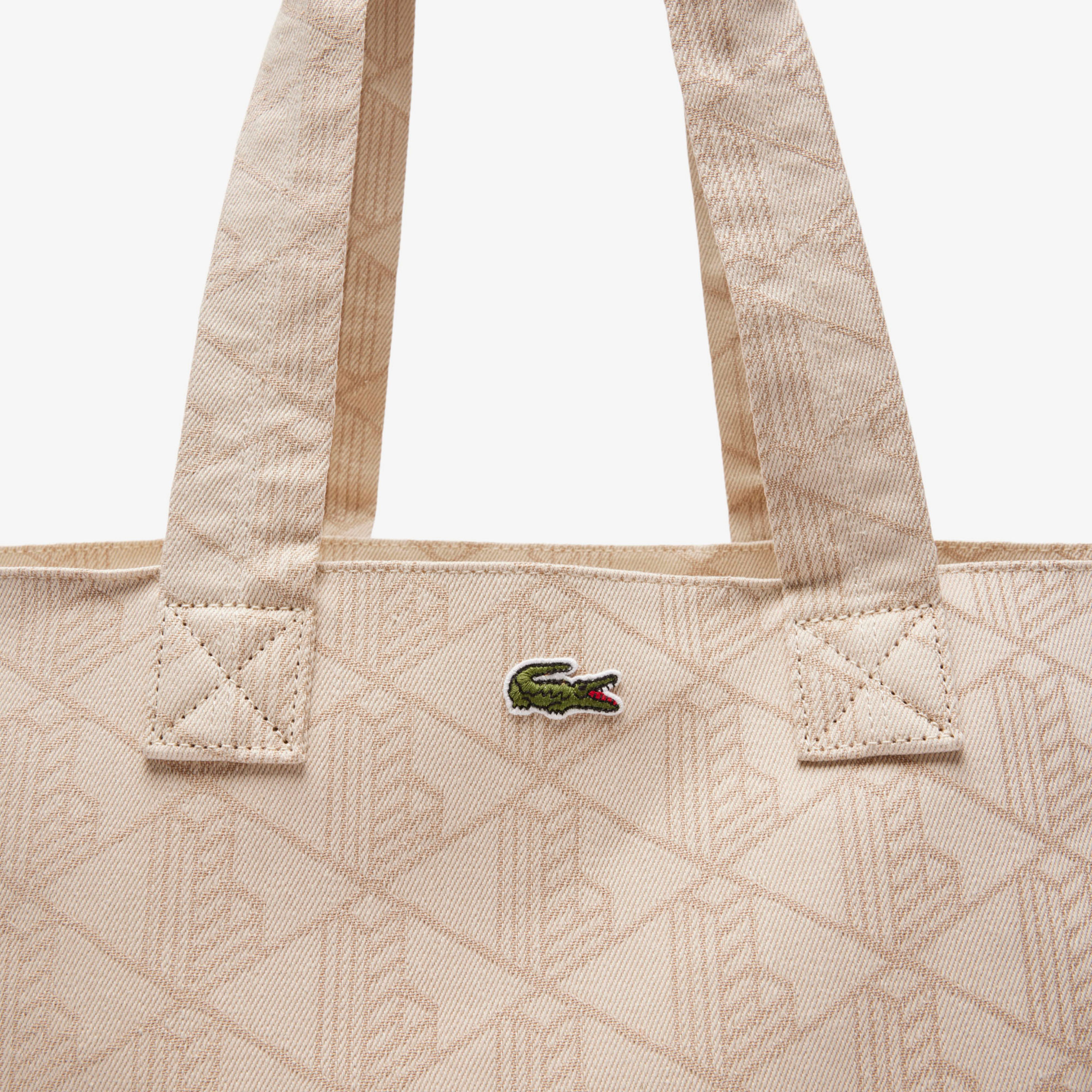 Lacoste Unisex Monogram Bej Omuz Çantası