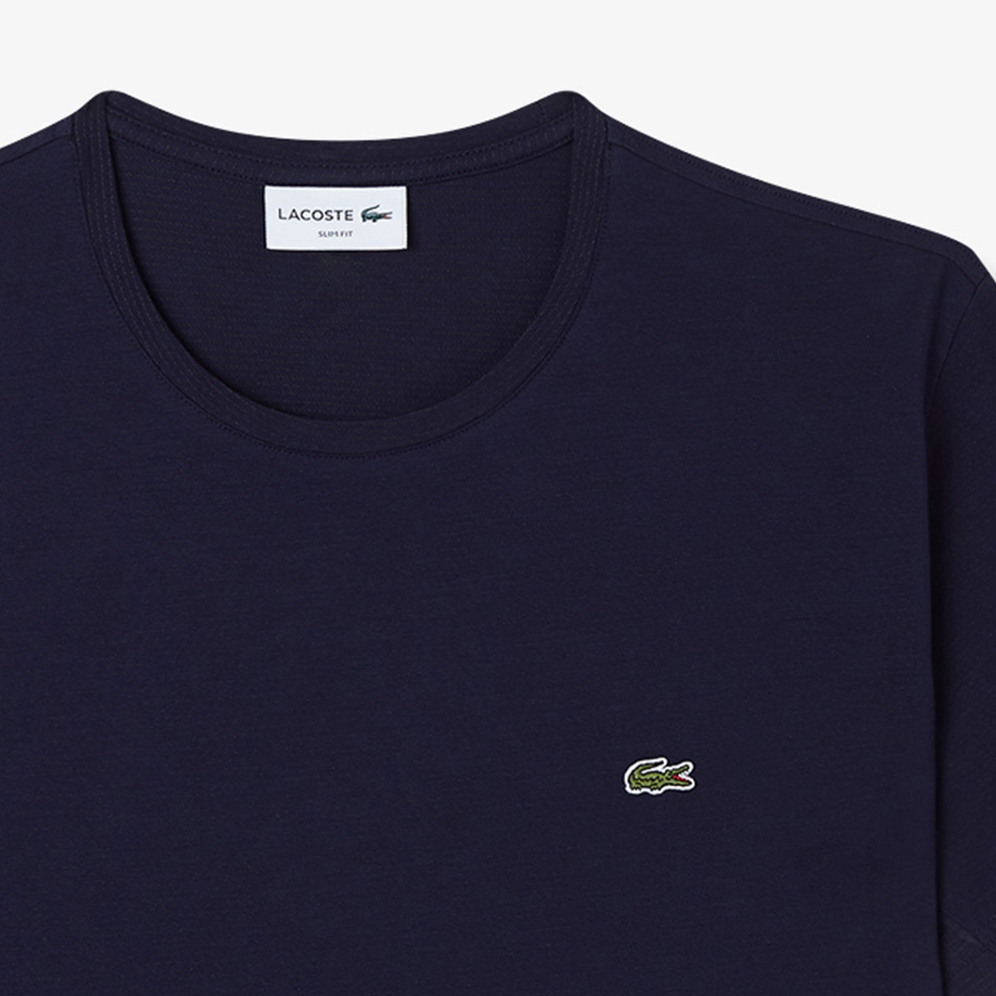 Lacoste Erkek Slim Fit Bisiklet Yaka Lacivert T-Shirt