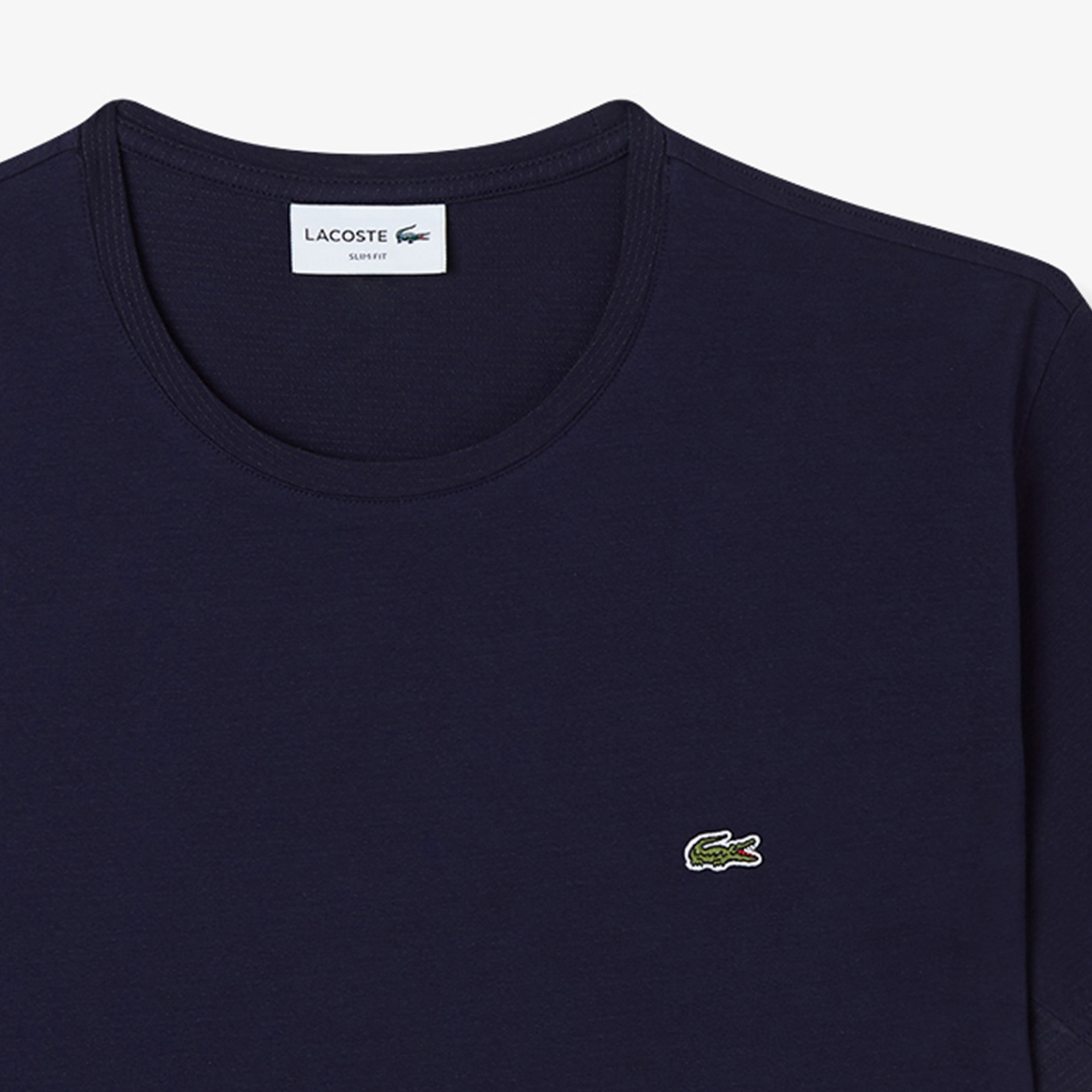 Lacoste Erkek Slim Fit Bisiklet Yaka Lacivert T-Shirt