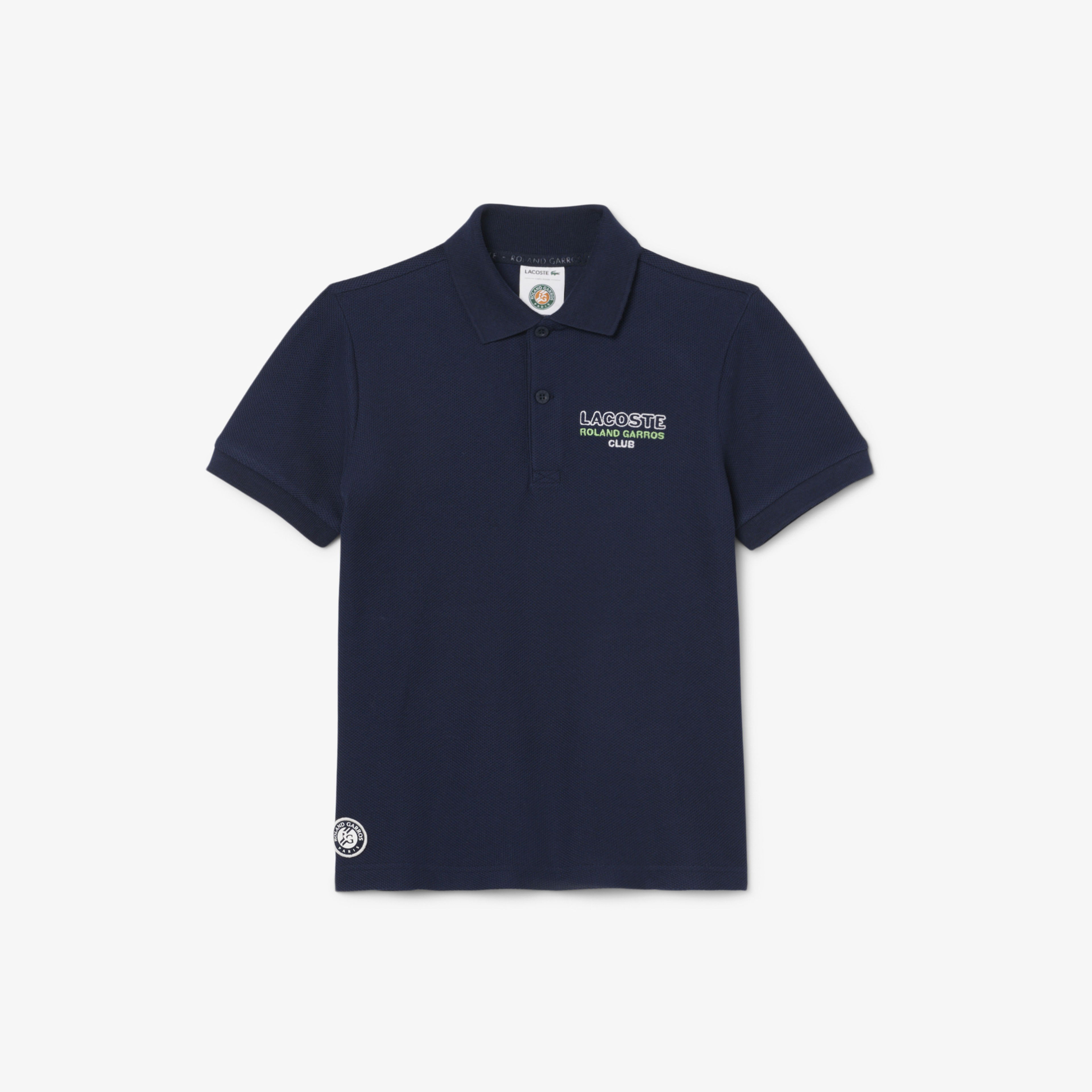Lacoste Rolland Garros Çocuk Baskılı Lacivert Polo
