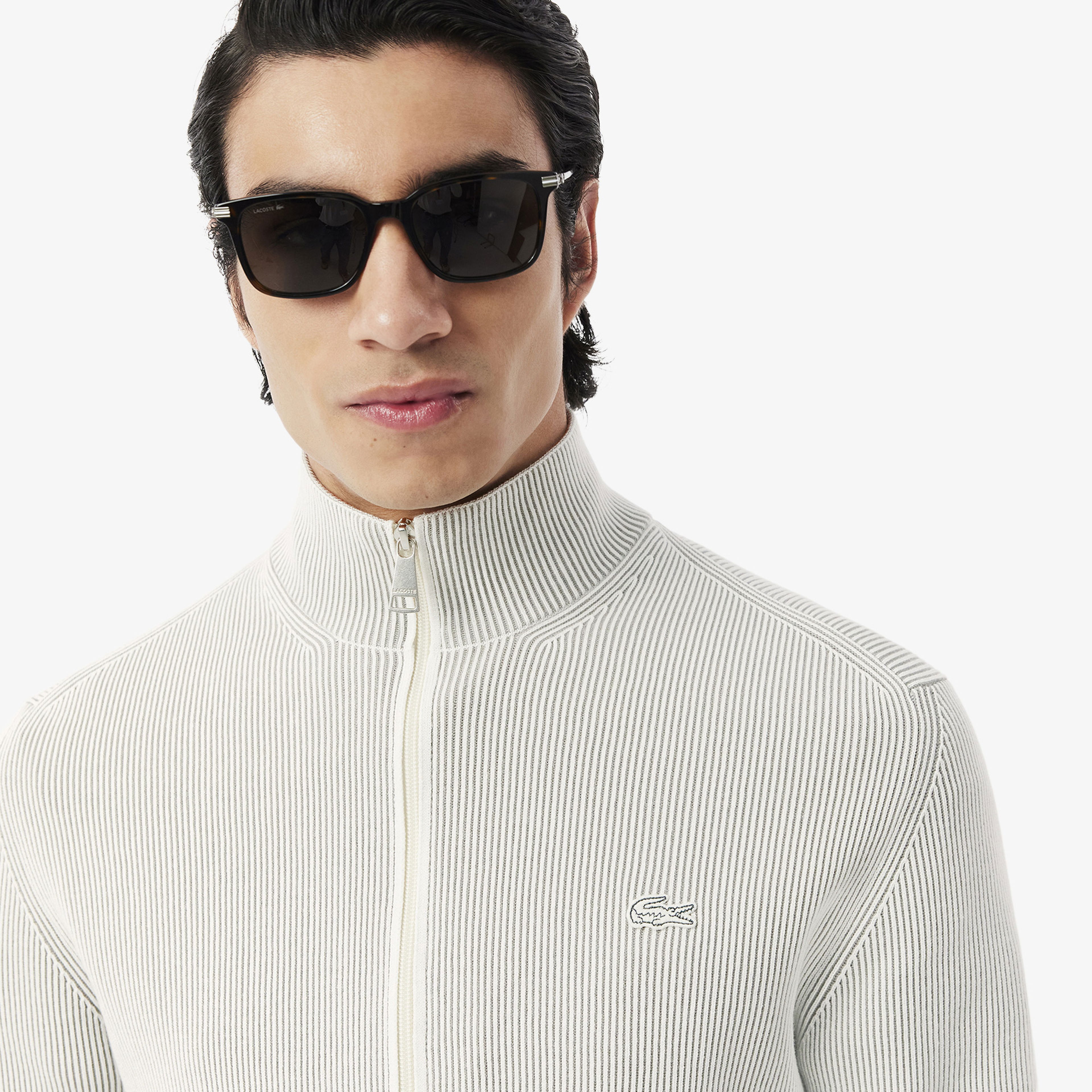 Lacoste Erkek V Yaka Bej Triko