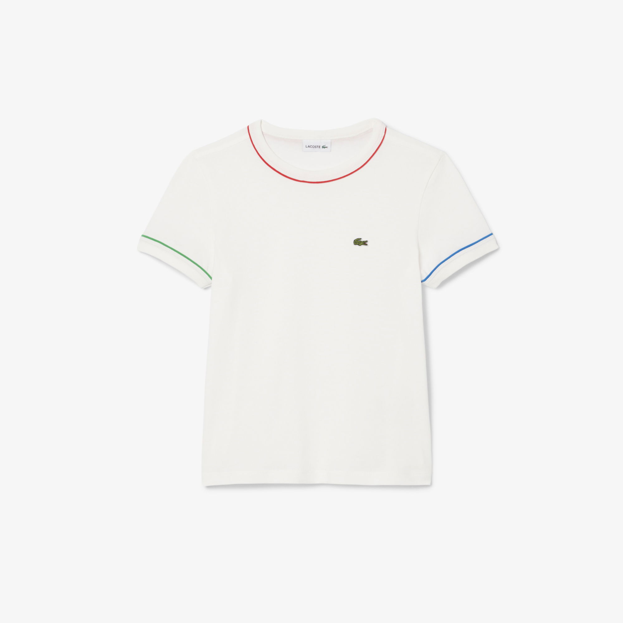 Lacoste Çocuk Bisiklet Yaka Krem T-Shirt