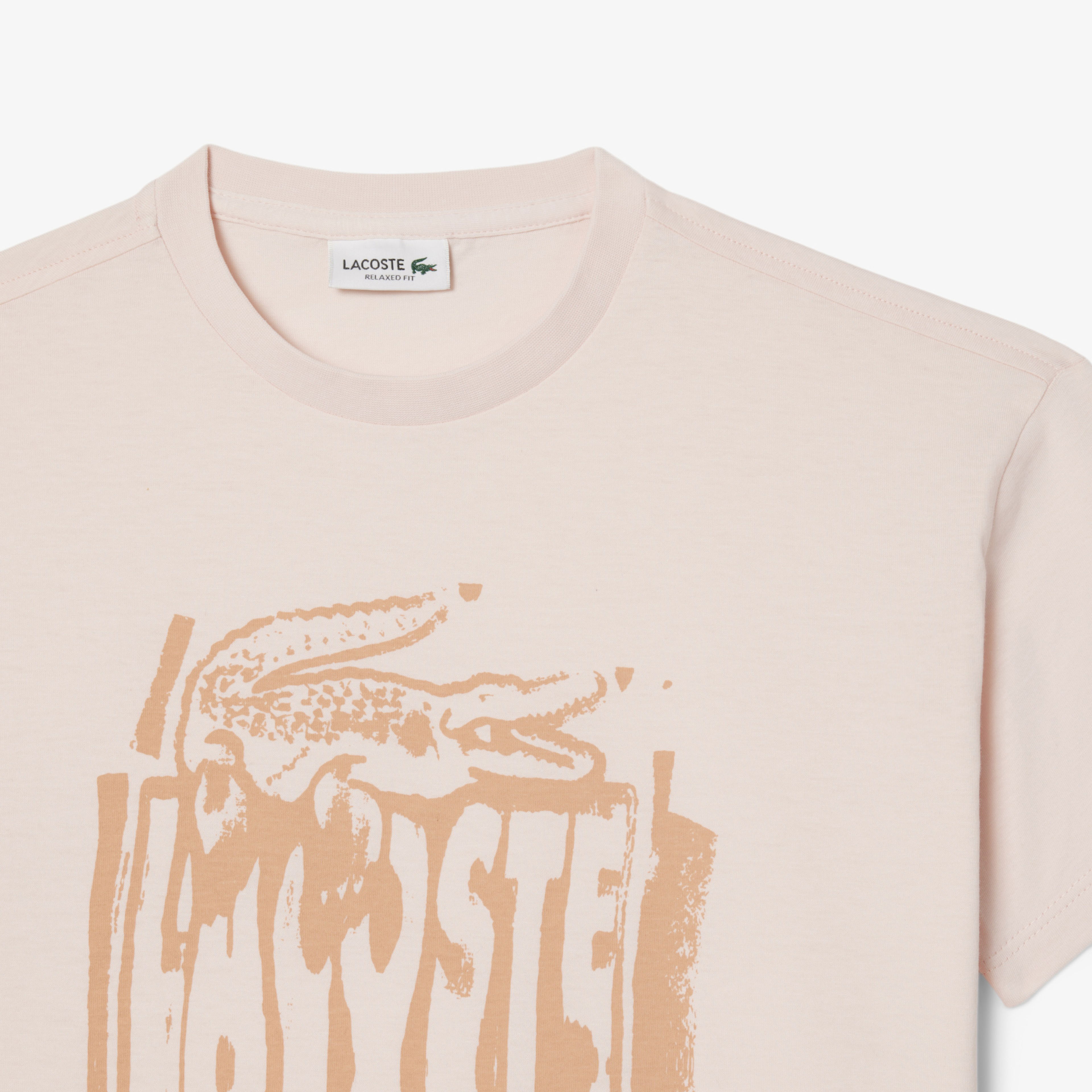 Lacoste Çocuk Bisiklet Yaka Baskılı Açık Pembe T-Shirt