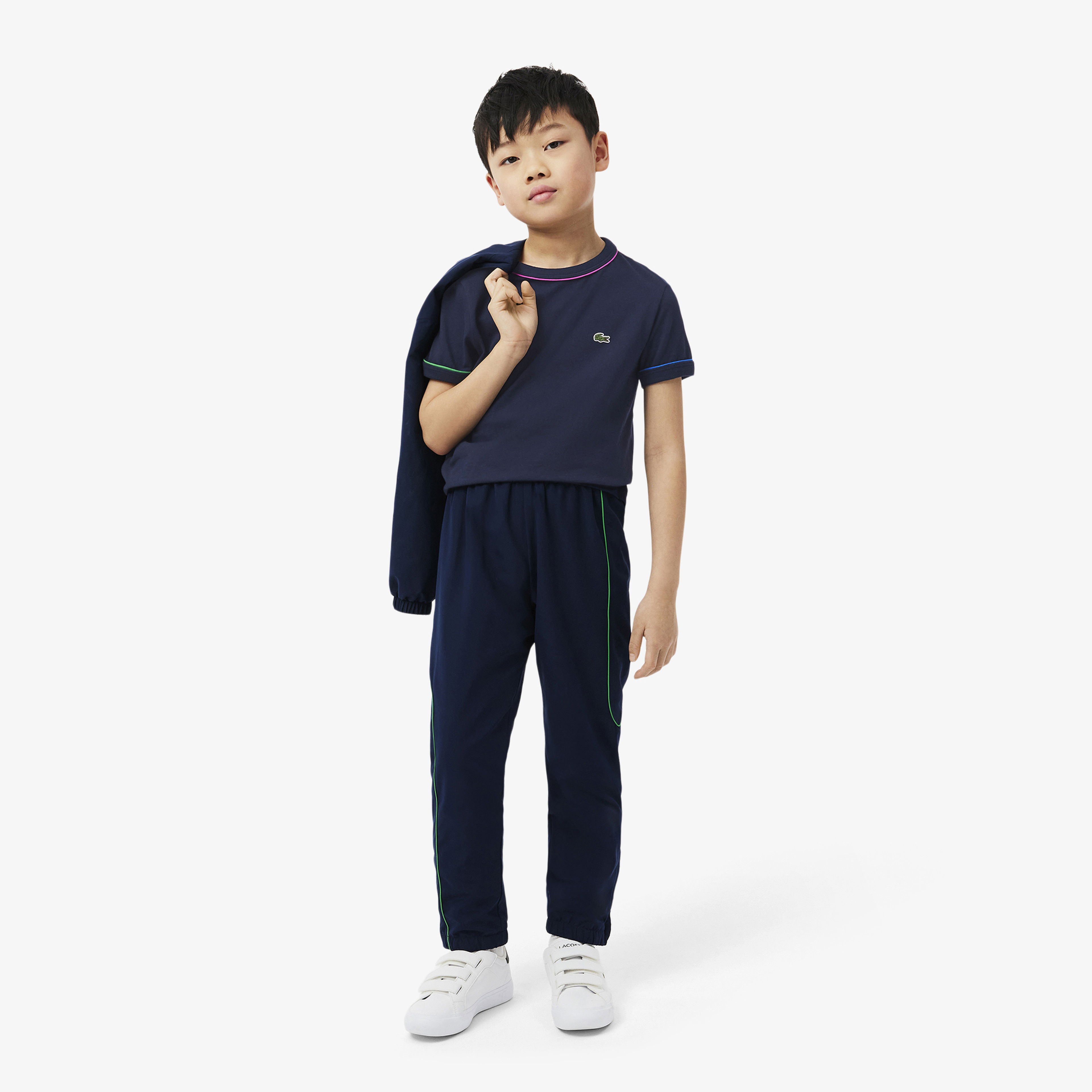 Lacoste Çocuk Bisiklet Yaka Lacivert T-Shirt
