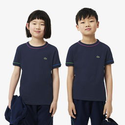Lacoste Çocuk Bisiklet Yaka Lacivert T-Shirt Lacivert