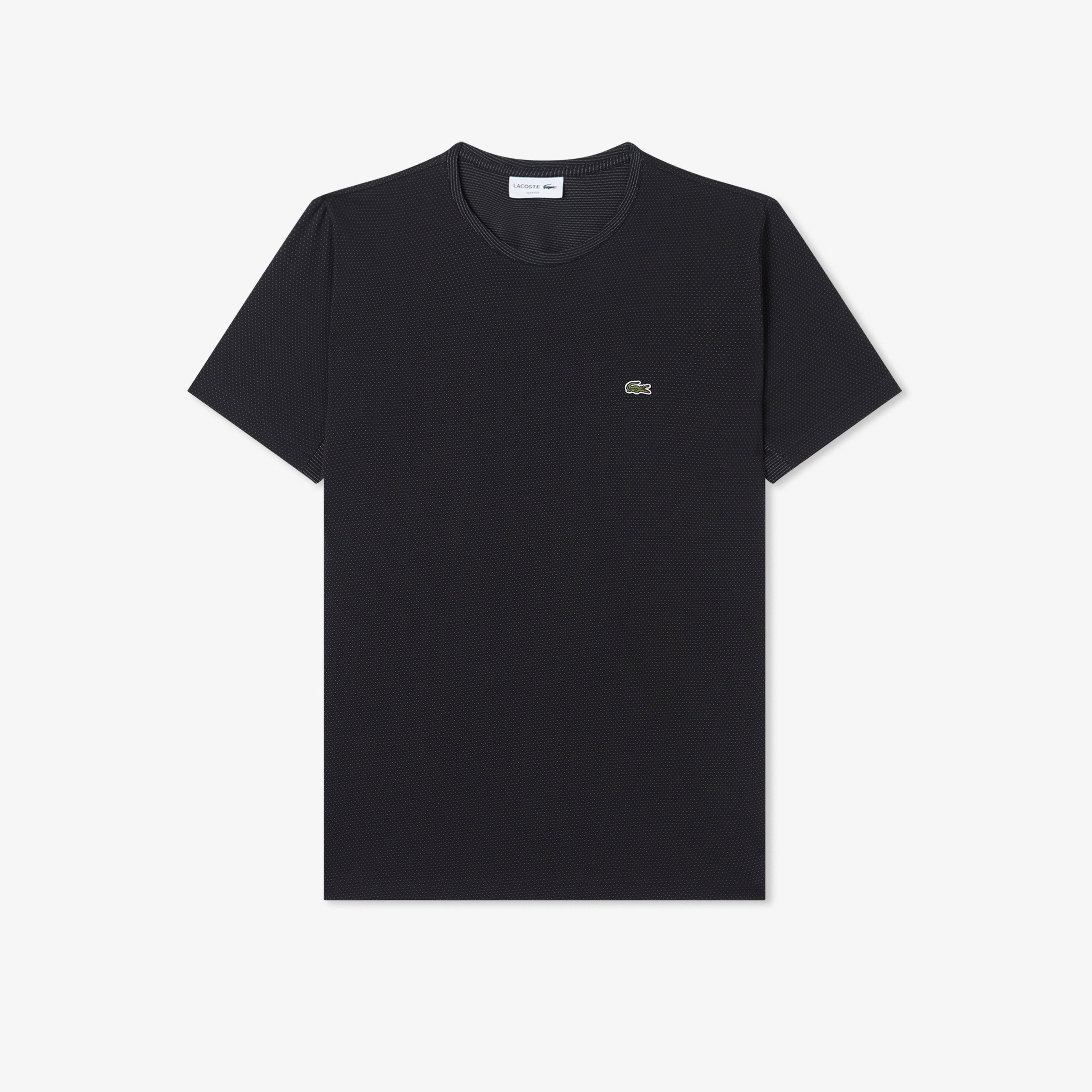 Lacoste Erkek Slim Fit Bisiklet Yaka Siyah T-Shirt