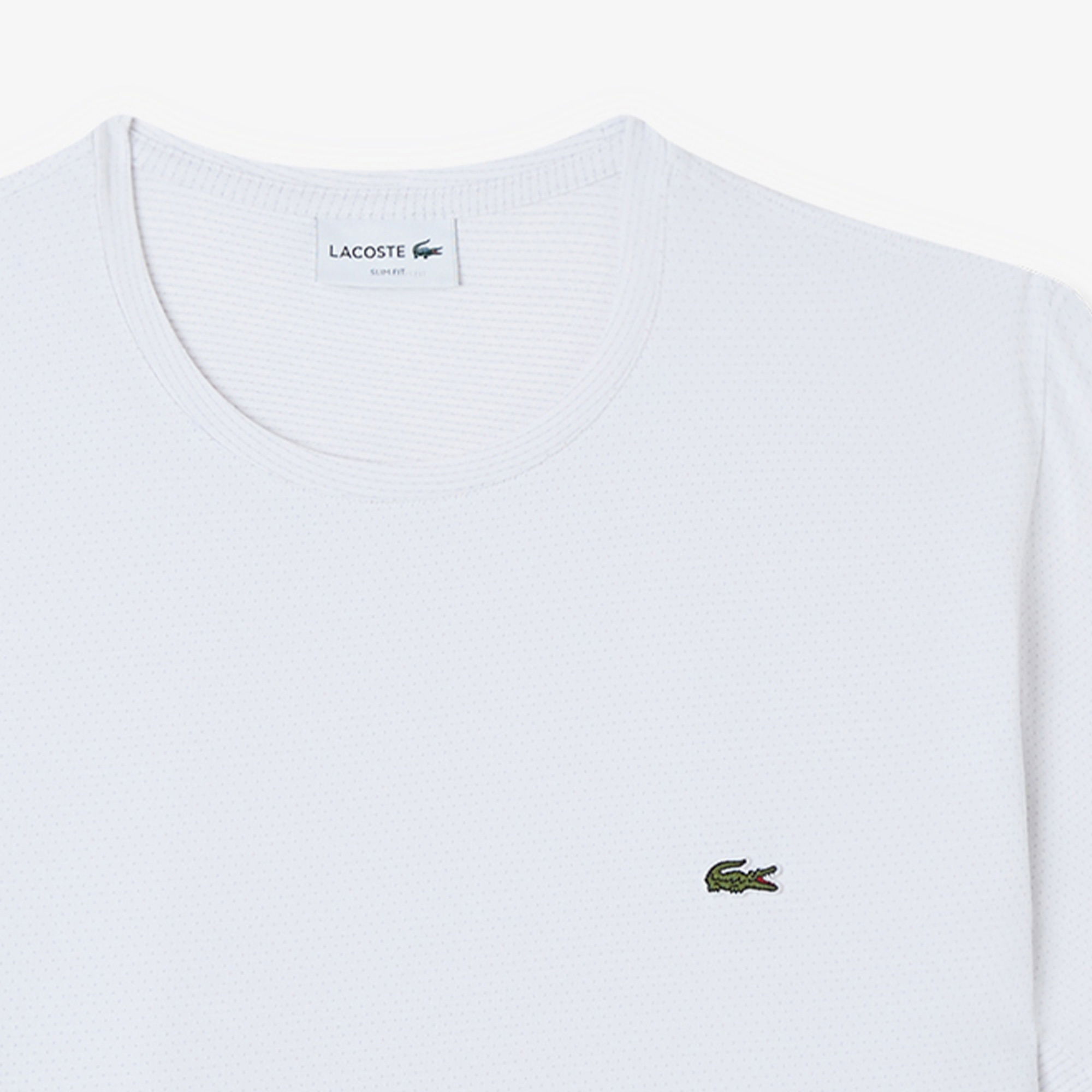 Lacoste Erkek Slim Fit Bisiklet Yaka Beyaz T-Shirt
