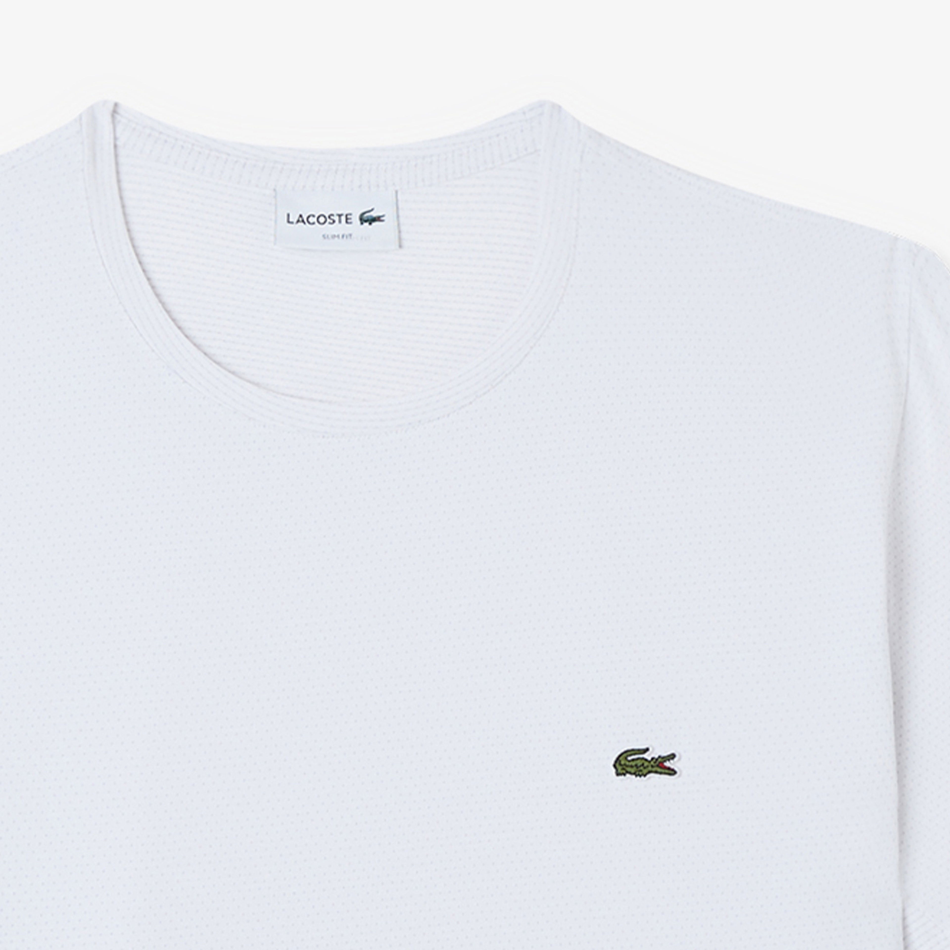 Lacoste Erkek Slim Fit Bisiklet Yaka Beyaz T-Shirt
