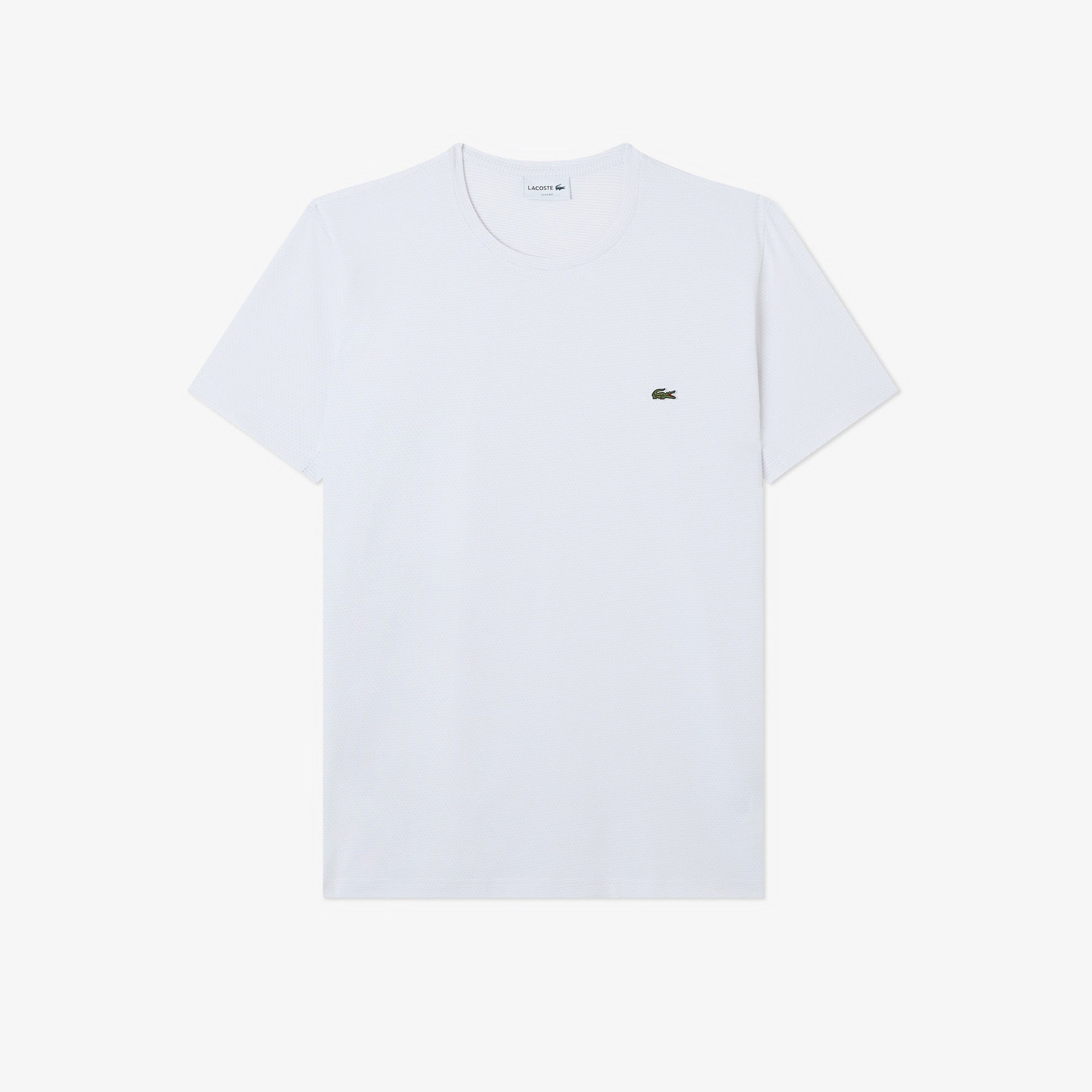 Lacoste Erkek Slim Fit Bisiklet Yaka Beyaz T-Shirt