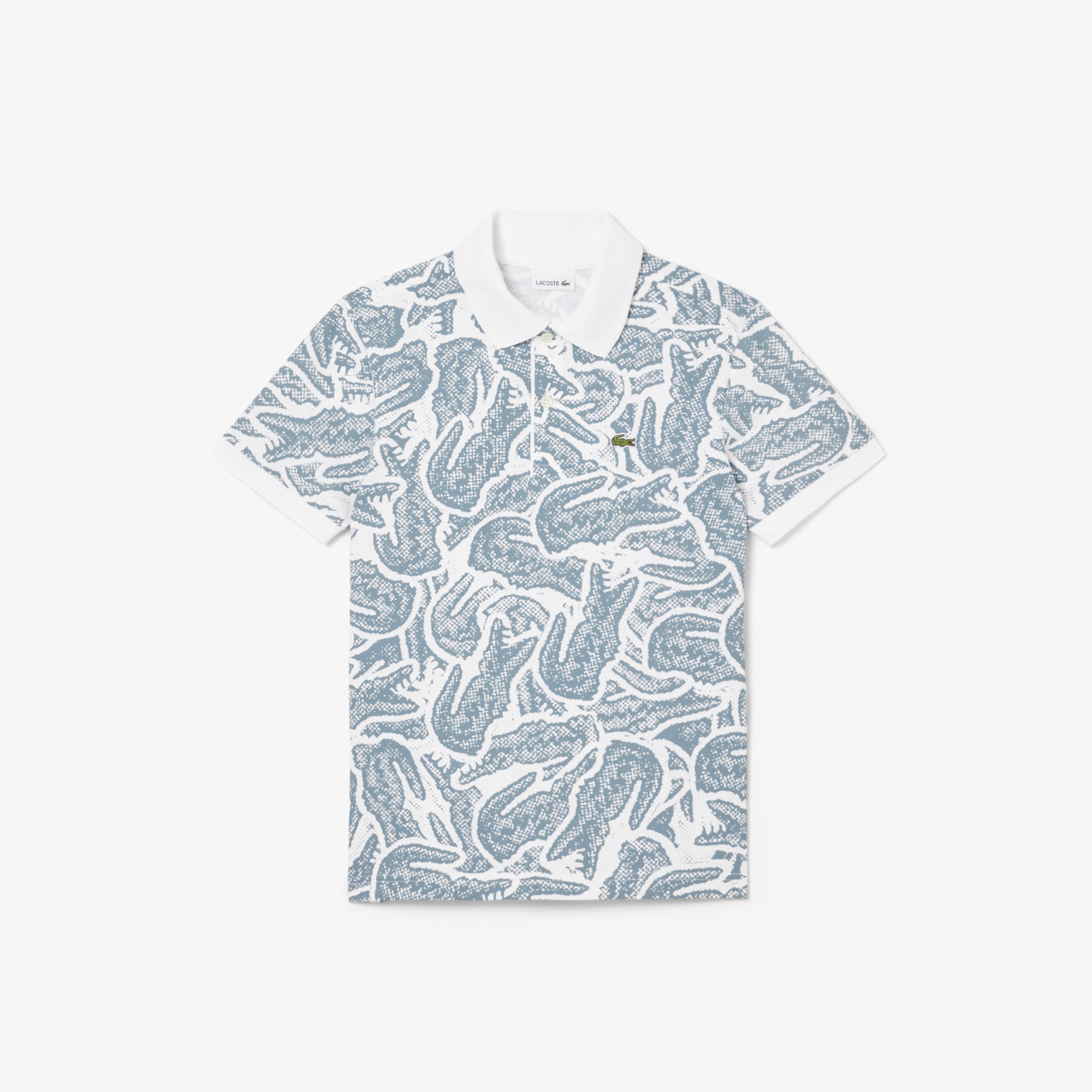Lacoste Çocuk Baskılı Mavi Polo