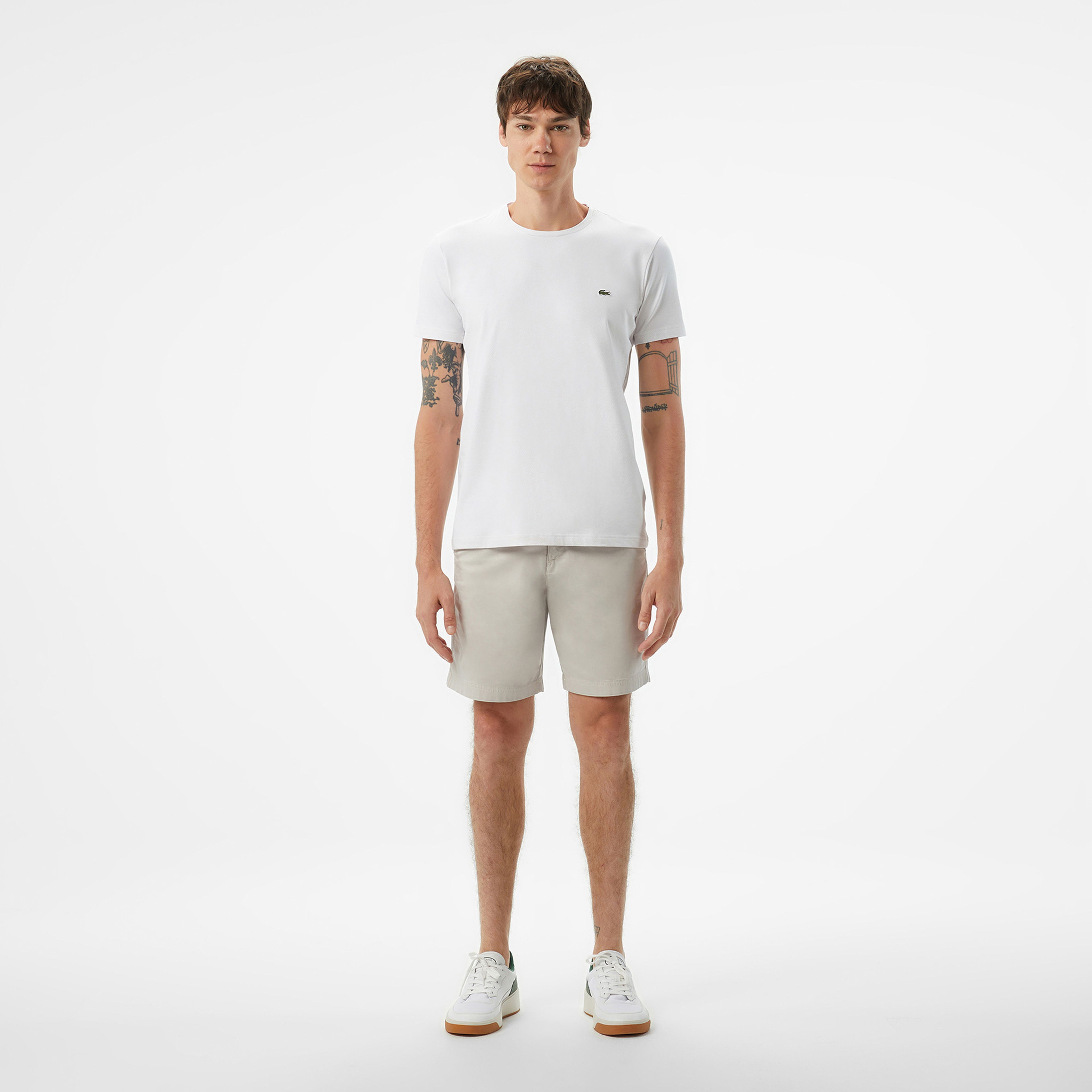 Lacoste Erkek Slim Fit Bisiklet Yaka Lacivert T-Shirt