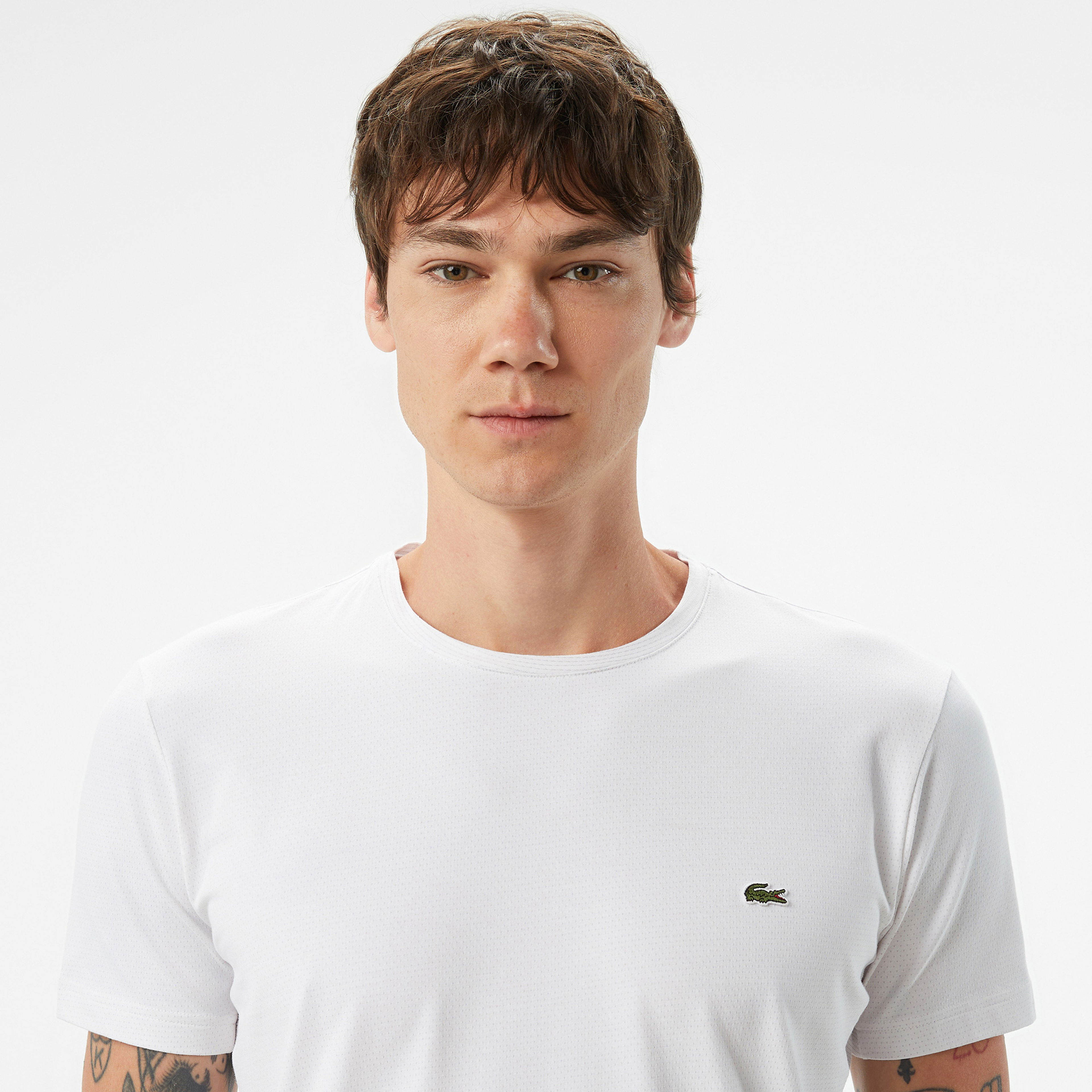 Lacoste Erkek Slim Fit Bisiklet Yaka Lacivert T-Shirt