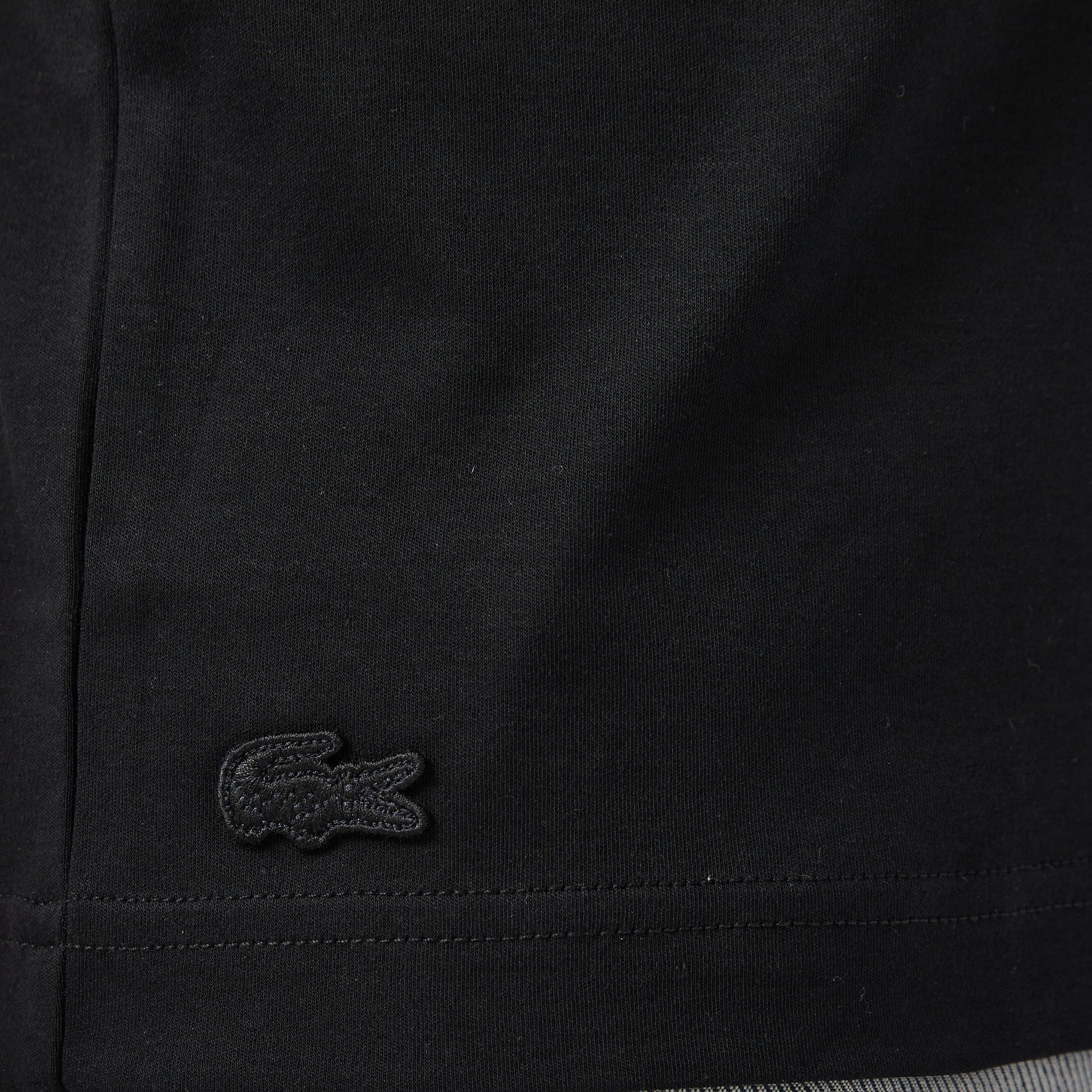 Lacoste Erkek Slim Fit Bisiklet Yaka Baskılı Siyah T-Shirt