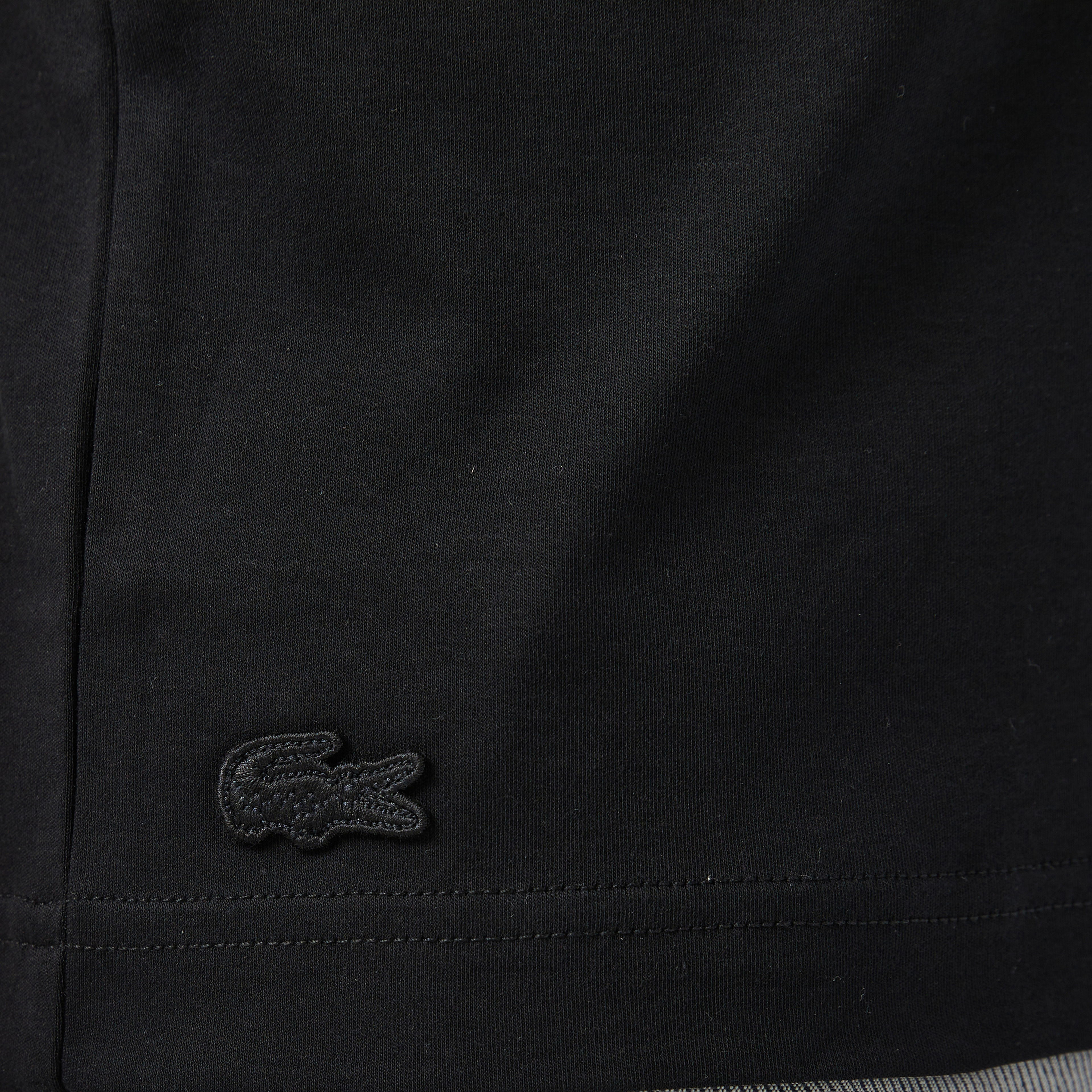 Lacoste Erkek Slim Fit Bisiklet Yaka Baskılı Siyah T-Shirt