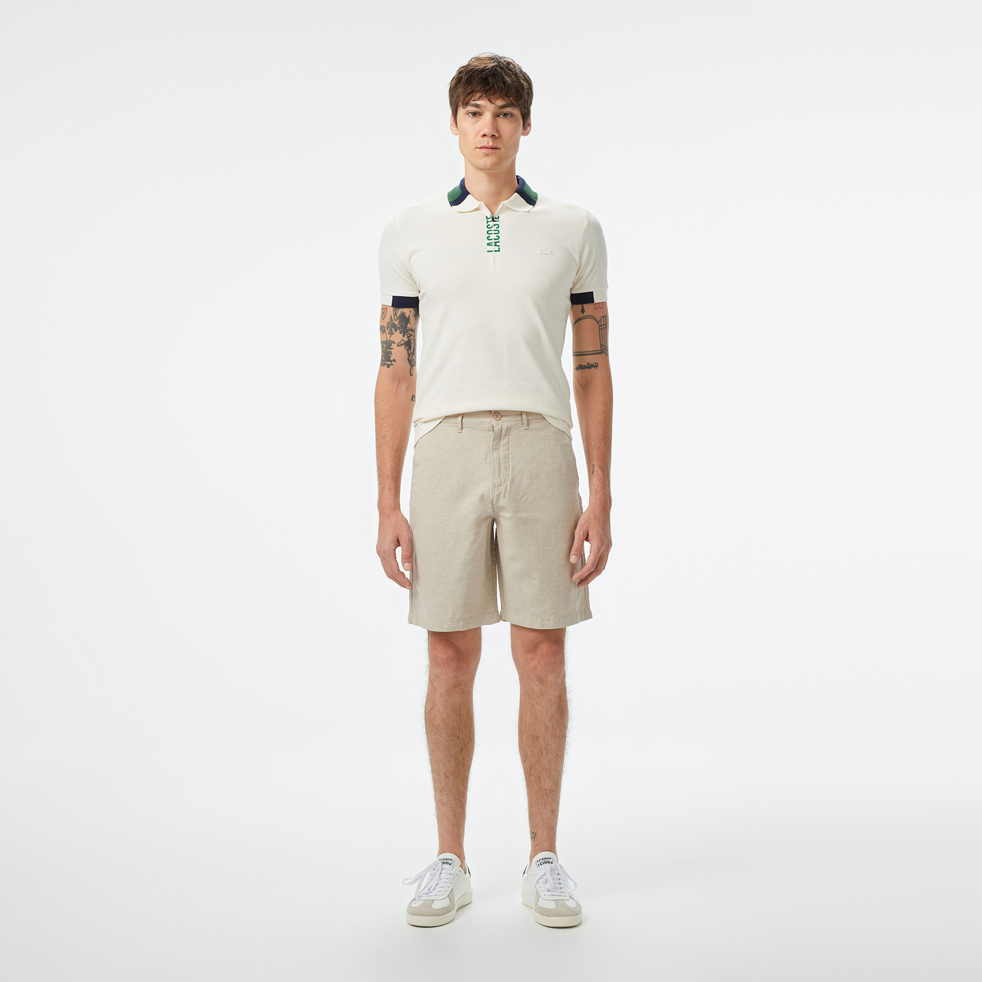 Lacoste Erkek Slim Fit Bej Bermuda Şort