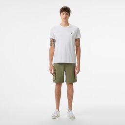 Lacoste Erkek Relaxed Fit Haki Bermuda Şort Yeşil